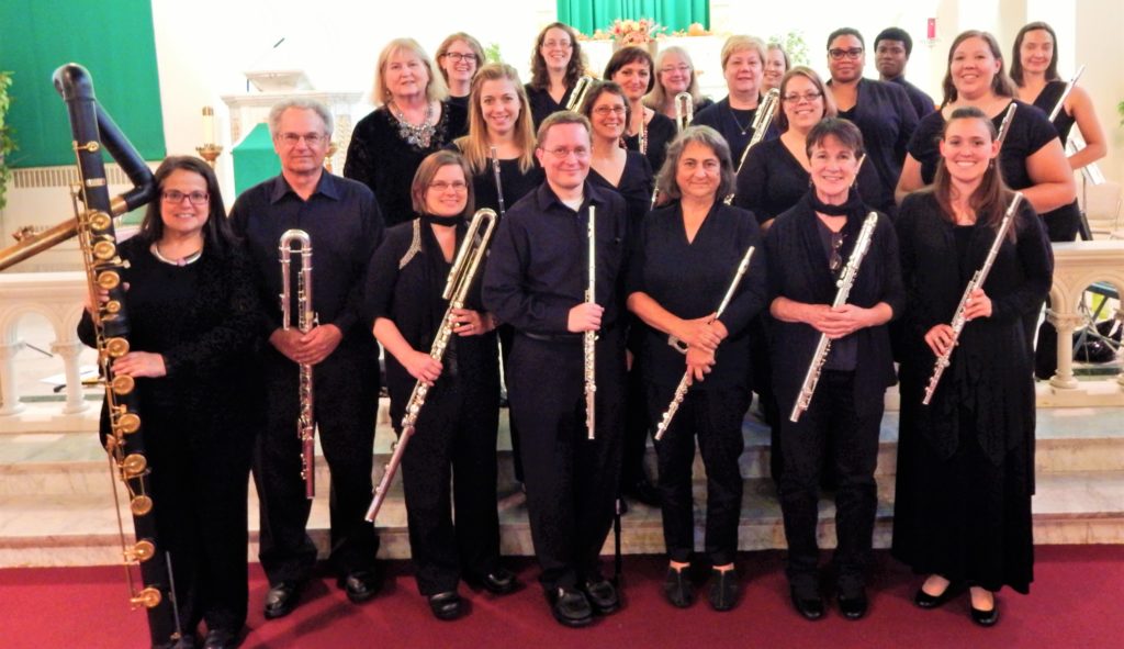 Baltimore Flute Choir at a church