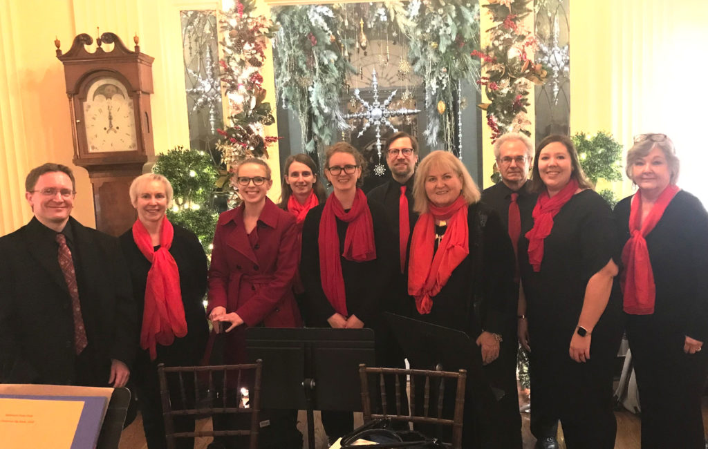 Baltimore Flute Choir after holiday performance at Baltimore Country Club